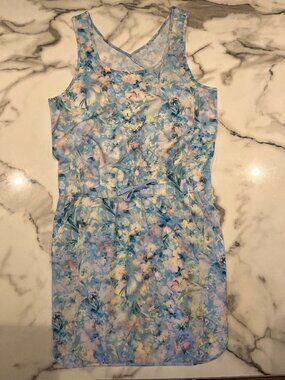 RBX Active Woven Tank Dress  Floral Print Small